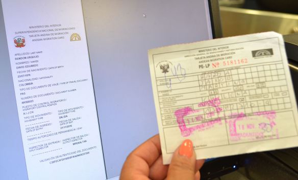 TAM tarjeta de migración andina peruatravel